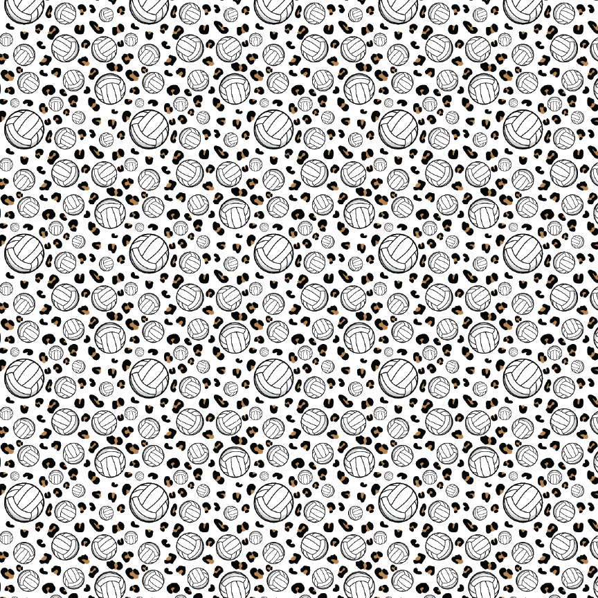 Itty Bitty Volleyball Leopard Pattern Acrylic Sheets - CMB Pattern Acrylic